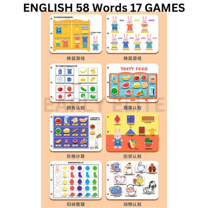 Chinese Book  - First Words Busy Book Chinese English Early Education [Ready to Play]