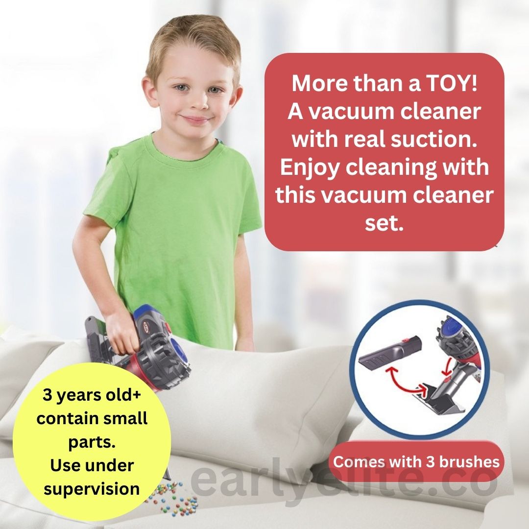 Toy - Electric Vacuum Cleaner with suction Pretend Play