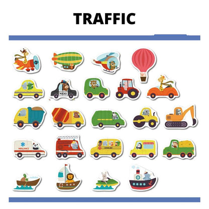 Toy - Baby Puzzle (9 months + / 18month +) Animals / Traffic / Veggie /  Ocean educational toy early learning