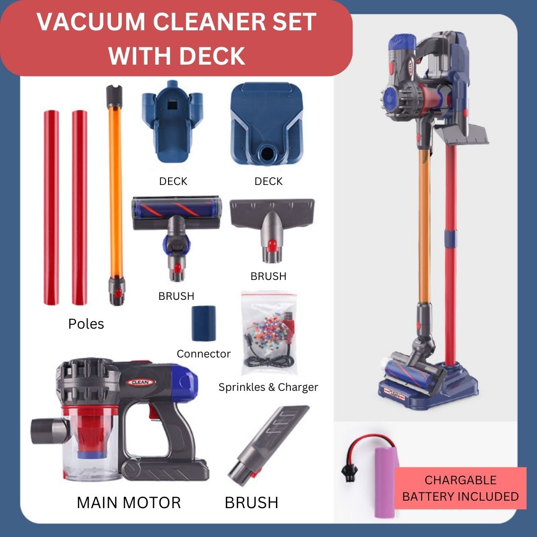 Toy - Electric Vacuum Cleaner with suction Pretend Play