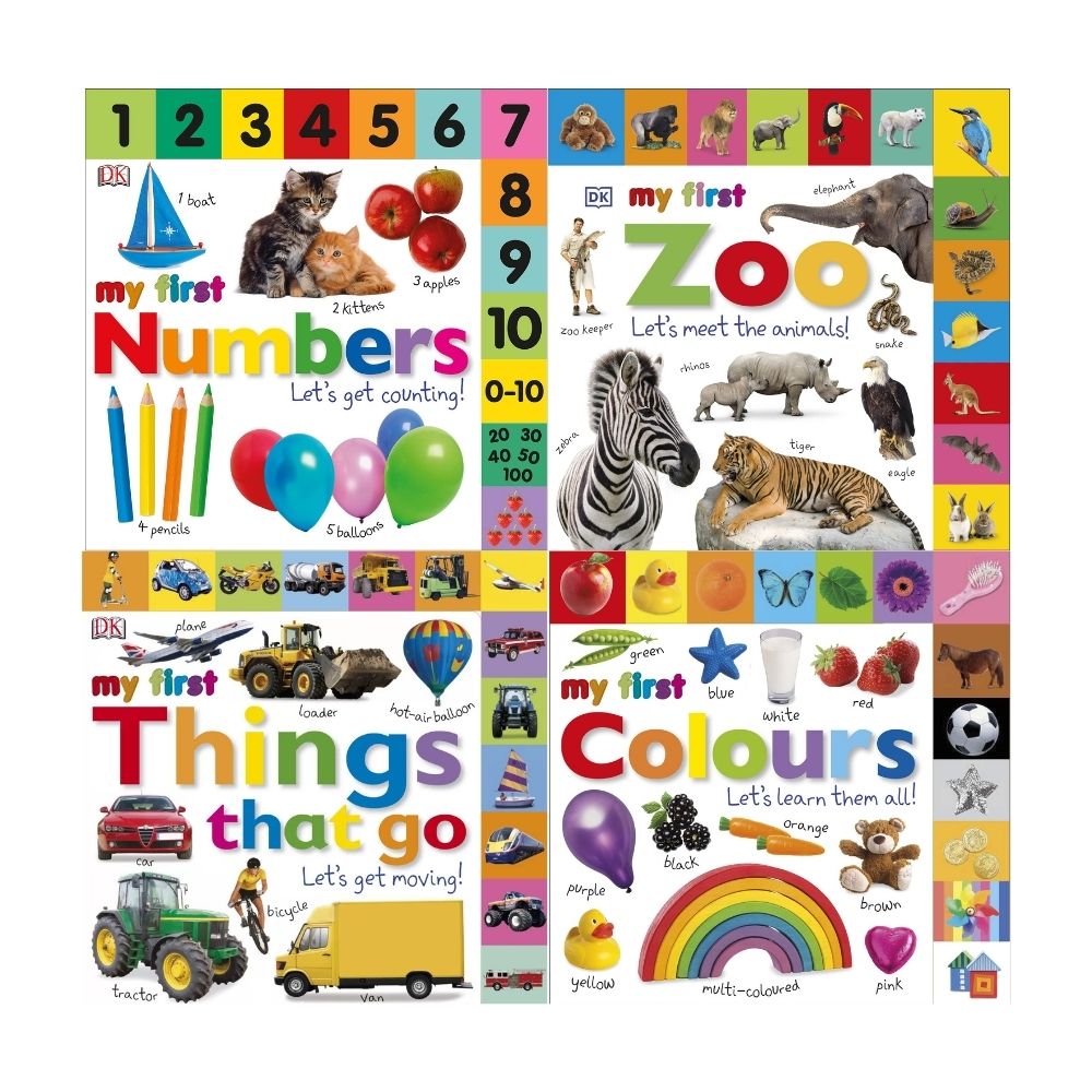 Book - My First Colours/ Zoo/ Numbers/ Things That Goes Board Book