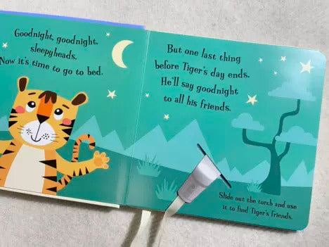 Book - Goodnight Bear Lion Tiger Bunny Torchlight Story Book