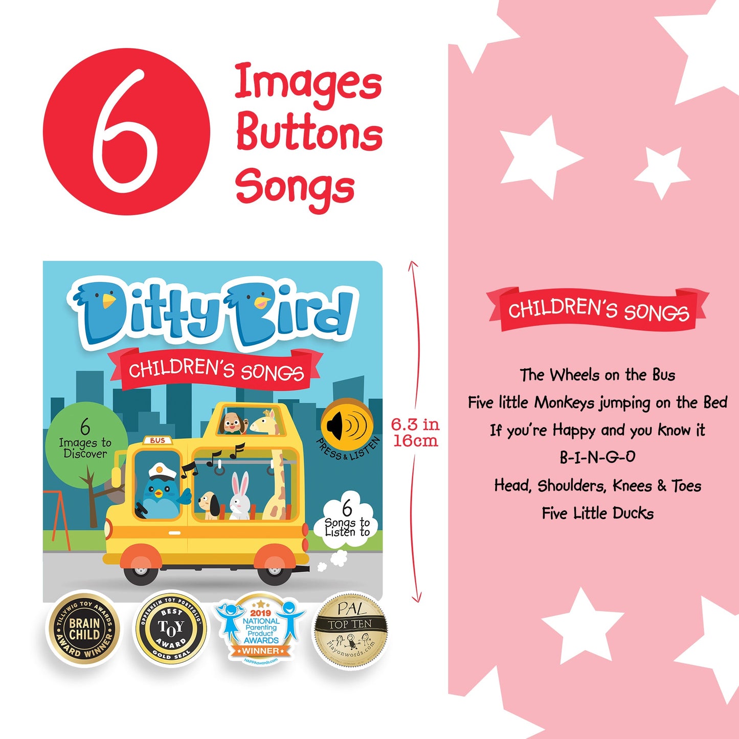 Sound Book - Ditty Bird Song Book (battery operated)