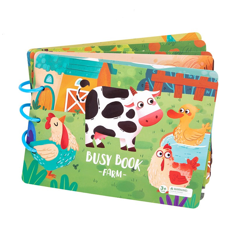 Activity - Early Learning Busy Books Quiet Book  4 Themes Farm Traffic Life Skill Dinosaurs