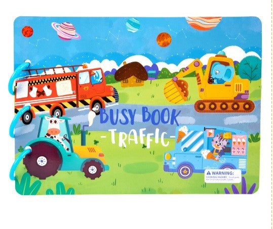 Activity - Early Learning Busy Books Quiet Book  4 Themes Farm Traffic Life Skill Dinosaurs